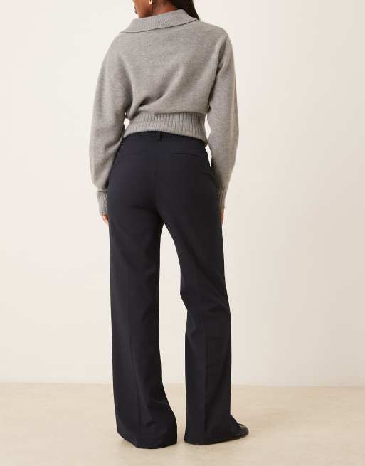 ASOS DESIGN - Elegante flare-broek in marineblauw , 3 van 5