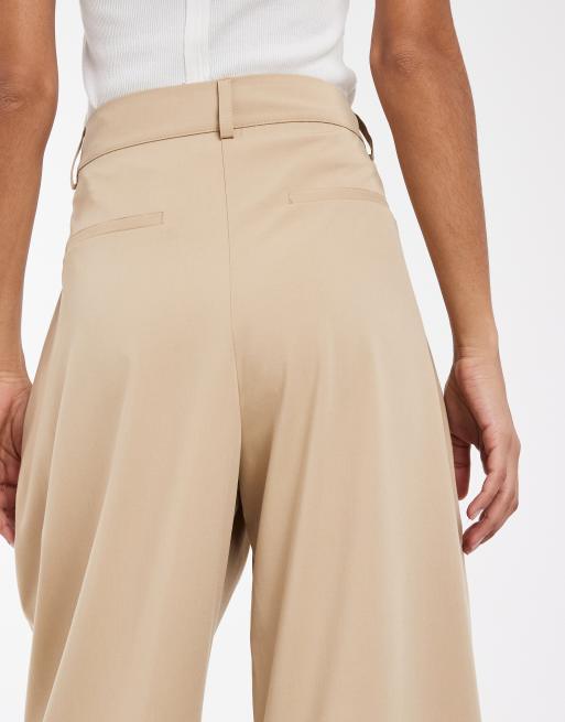 ASOS DESIGN – Elegante Horseshoe-Hose in Steinbeige mit gestauchtem Bein, Kombiteil, 5 von 5