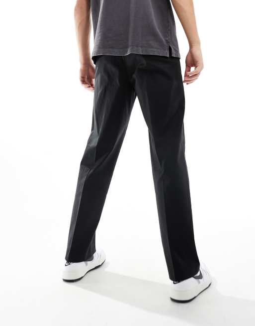 ASOS DESIGN – Elegante Hose aus Leinenmix in Schwarz mit weitem Bein, 5 von 5