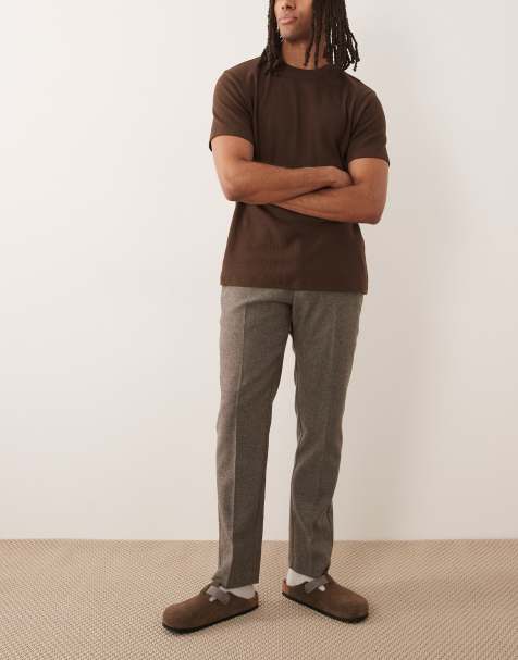 ASOS DESIGN – Elegante Hose aus Wollmix in Anthrazit mit schmaler Passform - view 1