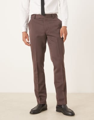 Elegante Hose in Braun mit schmalem Schnitt-Brown Brown 46 Short