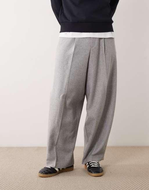 ASOS DESIGN – Elegante Hose in Grau mit sehr schmal zulaufendem Bein und Bügelfalten, 2 von 5