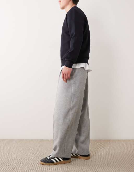 ASOS DESIGN – Elegante Hose in Grau mit sehr schmal zulaufendem Bein und Bügelfalten, 3 von 5