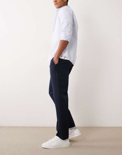 ASOS DESIGN – Elegante Hose in Marineblau mit Biesen und schmalem Schnitt, 3 von 5