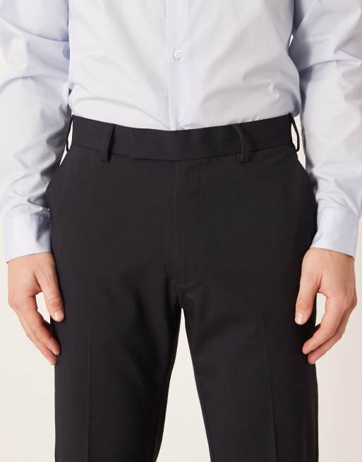 ASOS DESIGN – Elegante Hose in Marineblau mit schmalem Schnitt, 4 von 5
