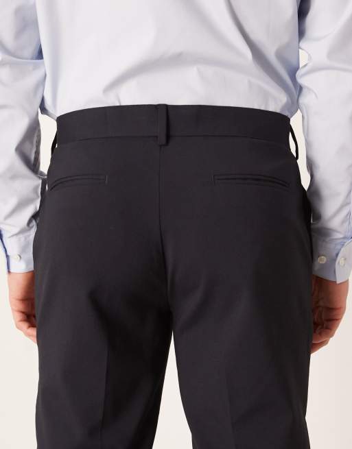 ASOS DESIGN – Elegante Hose in Marineblau mit schmalem Schnitt, 5 von 5