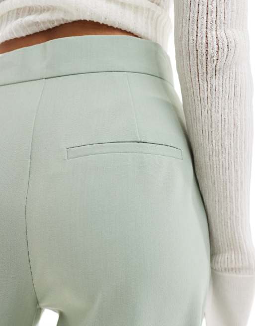 ASOS DESIGN – Elegante Hose in Minzgrün mit weitem Bein und Bundfalten, 3 von 5