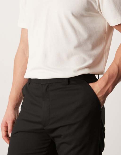 ASOS DESIGN – Elegante Hose in Schwarz mit geradem Schnitt, 4 von 5
