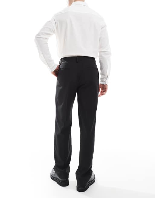 ASOS DESIGN – Elegante Hose in Schwarz mit geradem Schnitt, 3 von 5