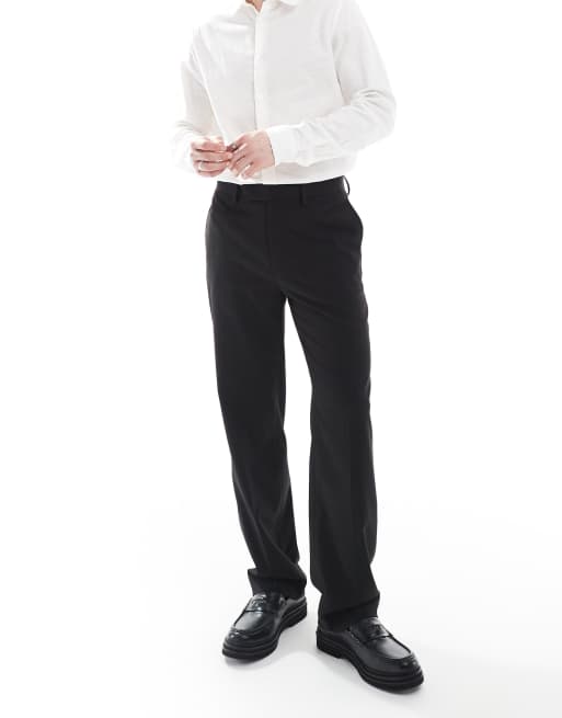 ASOS DESIGN – Elegante Hose in Schwarz mit geradem Schnitt, 5 von 5