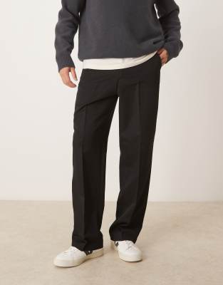 Elegante Hose in Schwarz mit weitem Bein Schwarz 50 Regular