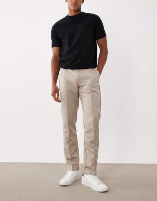 Elegante Hose in Steinbeige mit schmalem Schnitt-Neutral Neutral 46 Regular