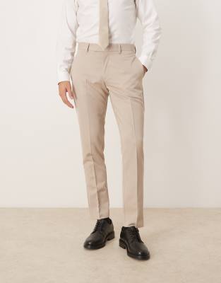 Elegante Hose in Steinbeige mit schmalem Schnitt-Neutral Neutral 44 Regular