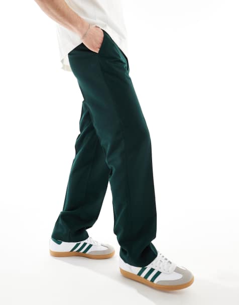 ASOS DESIGN – Elegante Hose in Tannengrün mit geradem Schnitt - view 1