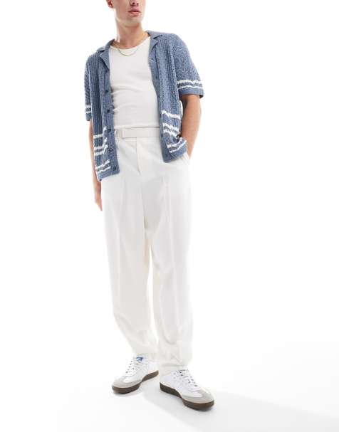 ASOS DESIGN – Elegante Hose in Weiß mit Ballon-Beinschnitt - view 1