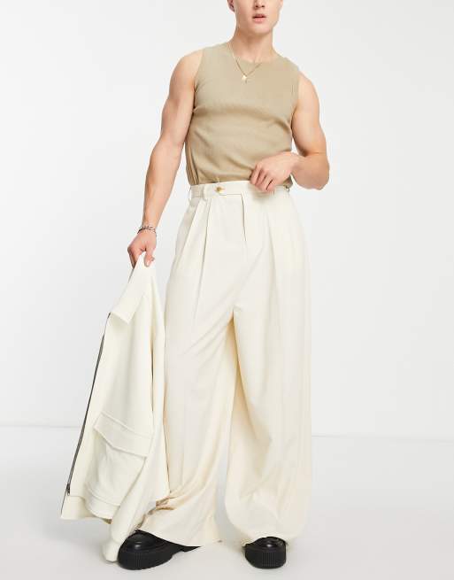 ASOS DESIGN – Elegante Hose mit extrem weitem Bein und farblich abgestimmtem Karomuster, 4 von 4