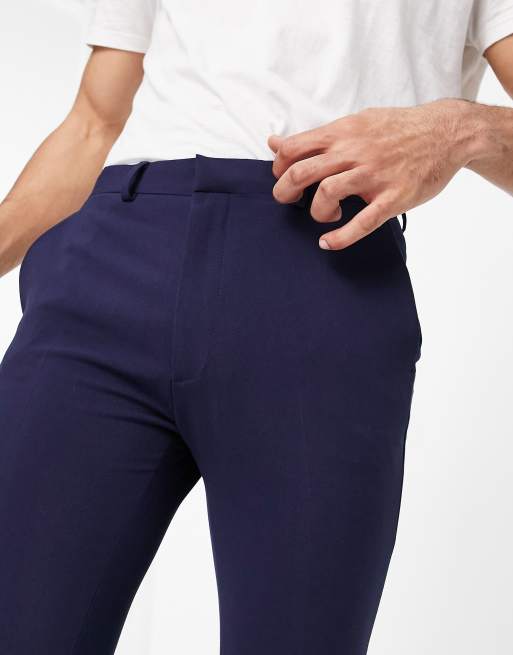 ASOS DESIGN – Elegante Hose mit superengem Schnitt im Multipack in Schwarz und Marineblau, 3 von 4