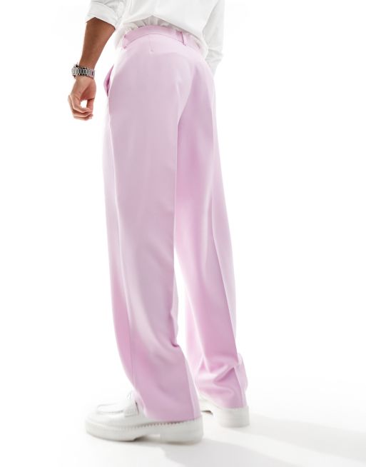 ASOS DESIGN – Elegante Hose mit weitem Bein in Rosa, 3 von 5