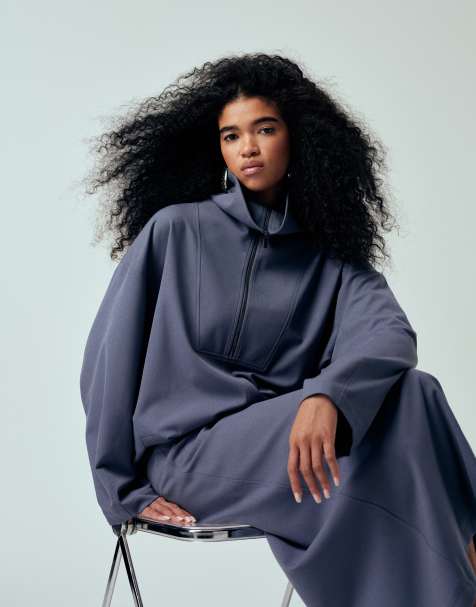 ASOS DESIGN – Elegante Jacke in Blau mit Stehkragen, Kombiteil - view 1