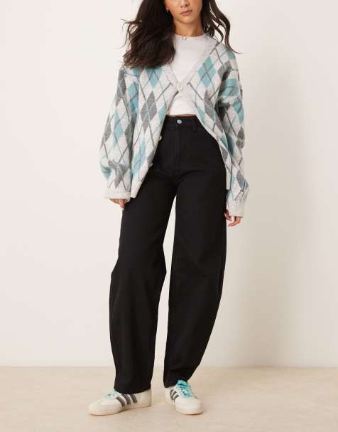 ASOS DESIGN – Elegante Jeans in schwarzer Rinse-Waschung mit abgerundetem Beinschnitt - view 1