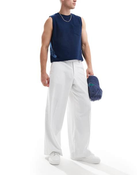 ASOS DESIGN – Elegante, lockere Hose in Weiß - view 1