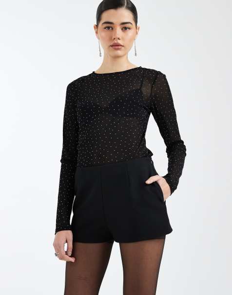 ASOS DESIGN - Elegante micro-short met minimalistische tailleband in zwart - view 1
