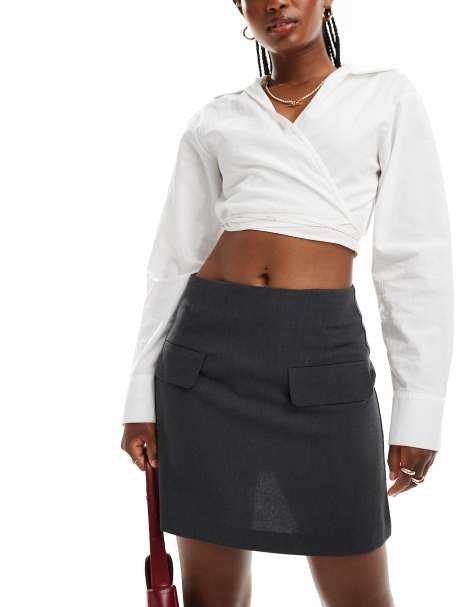 ASOS DESIGN - Elegante minirok met zakken - view 1