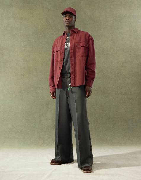 ASOS DESIGN - Elegante og koksgrå bukser med vidde - view 1