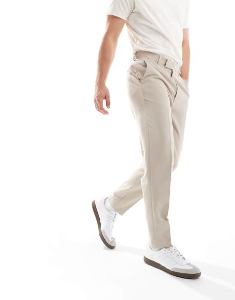 ASOS DESIGN - Elegante og tapered bukser i beige - view 1