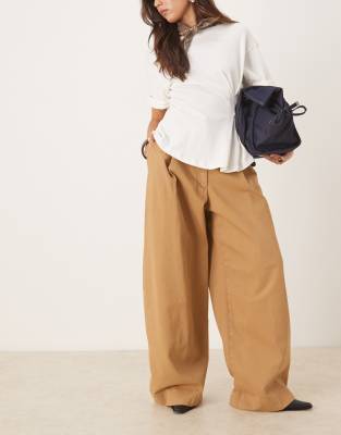 ASOS DESIGN - Elegante Oversize-Hose in Steinbeige-Neutral
