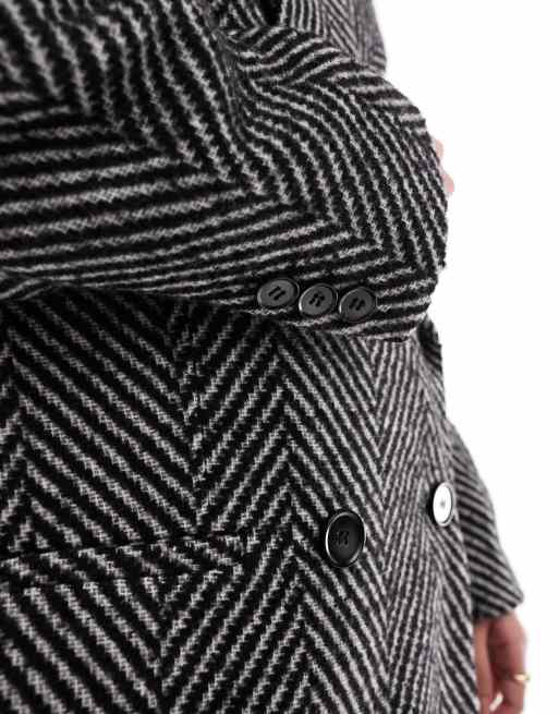 Asos herringbone coat clearance