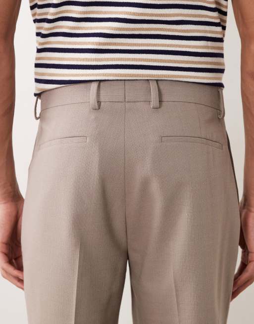 ASOS DESIGN - Elegante regular-fit short met plooien in bruin, 5 van 5