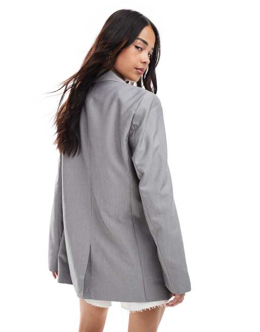 ASOS DESIGN - Elegante ruimvallende blazer in lichtgrijs, 4 van 4