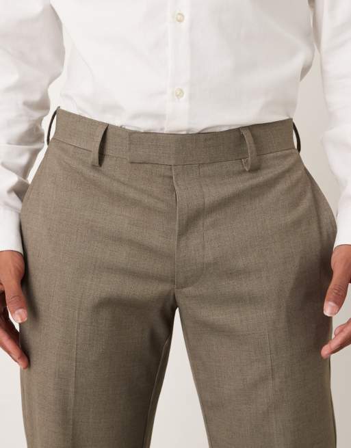 ASOS DESIGN – Elegante, schmal geschnittene Hose in Grau meliert, 5 von 5