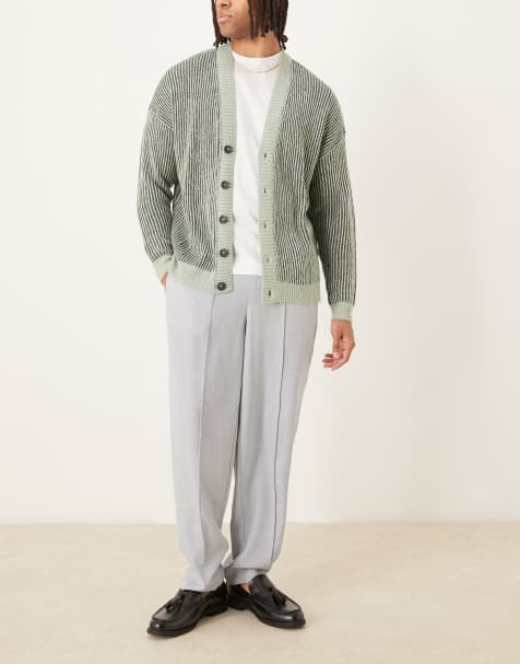 ASOS DESIGN – Elegante, schmal zulaufende Oversize-Hose in Grau - view 1