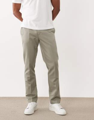 Elegante, schmale Hose in Salbeigrün Grün 52 Regular
