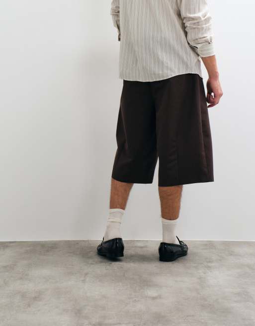 ASOS DESIGN - Elegante short met ballonpijpen in bruin, 5 van 5