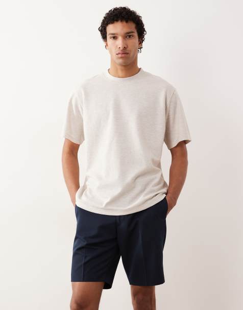 ASOS DESIGN – Elegante Shorts in Marineblau mit schmalem Schnitt - view 1