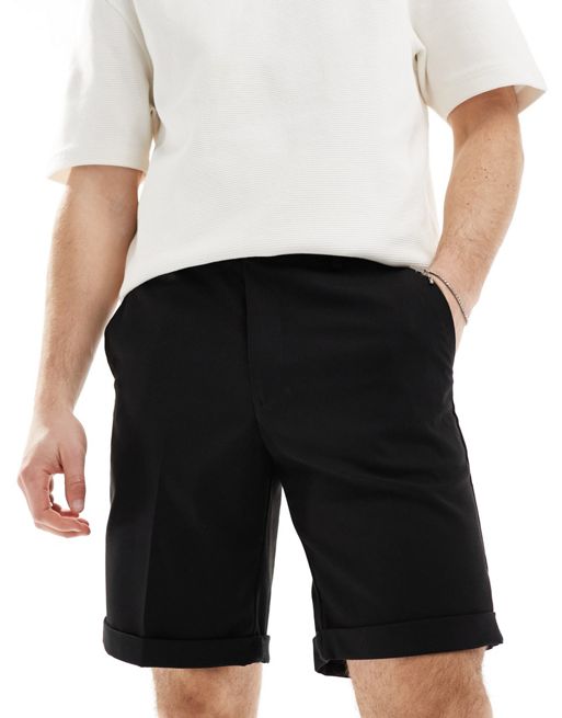 CerbeShops DESIGN – Elegante Shorts in Schwarz mit geradem Schnitt
