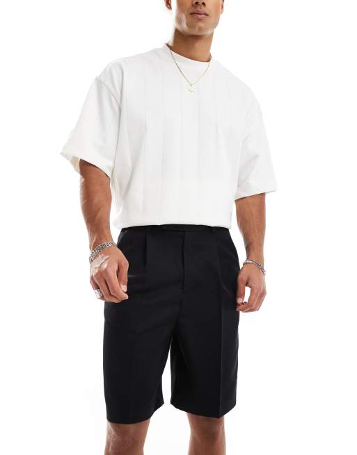 ASOS DESIGN - Elegante shorts med vidde i sort