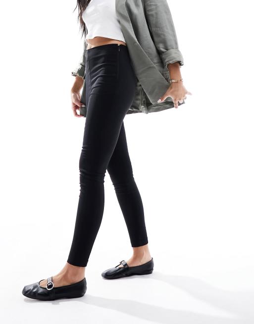 ASOS DESIGN - Elegante skinny broek met hoge taille in zwart, 5 van 5