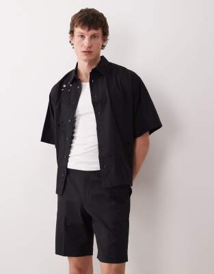 Elegante Slim-Fit-Chino-Shorts in Schwarz mit hohem Baumwollanteil Schwarz 52