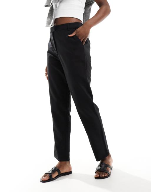 ASOS DESIGN - Elegante smalle enkellange rechte broek in zwart, 4 van 5