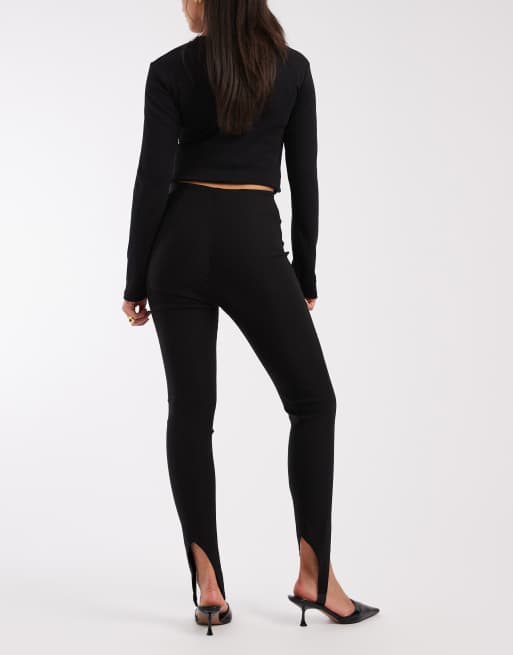 ASOS DESIGN - elegante smalle rechte rijbroek in zwart, 3 van 5