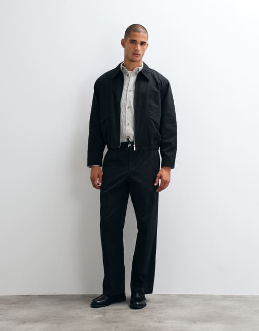 ASOS DESIGN - Sort elegant sæt i kompakt bomuld, 3 af 3
