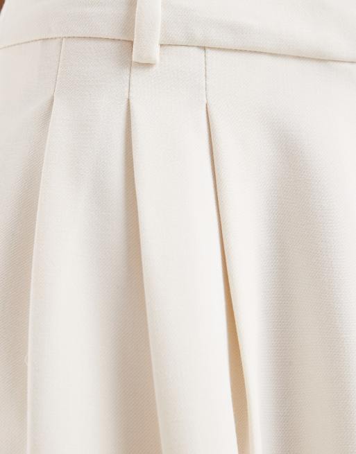 ASOS DESIGN – Elegante, weite Ballonhose in Creme mit niedrigem Bund, 3 von 5