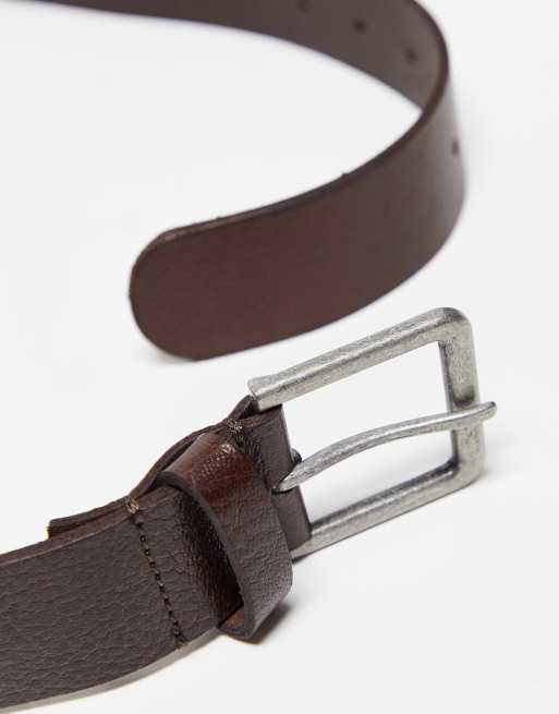  ASOS DESIGN – Eleganter Gürtel aus Leder in Vintage-Braun, 4 von 4
