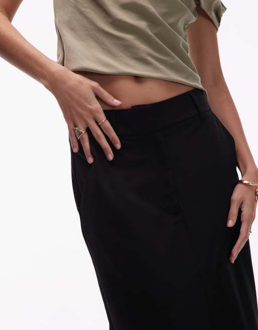 ASOS DESIGN – Eleganter Midi-Bleistiftrock in Schwarz, Kombiteil, 3 von 5