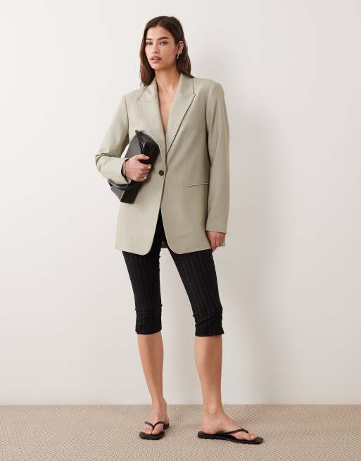 ASOS DESIGN – Eleganter Relaxed Fit Blazer in Salbeigrün, 2 von 4