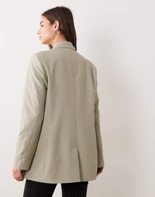 ASOS DESIGN – Eleganter Relaxed Fit Blazer in Salbeigrün, 4 von 4